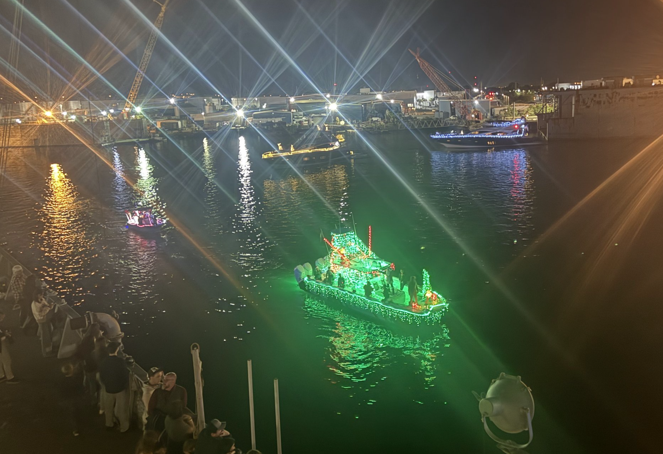 American Victory Ship xmas boat parade