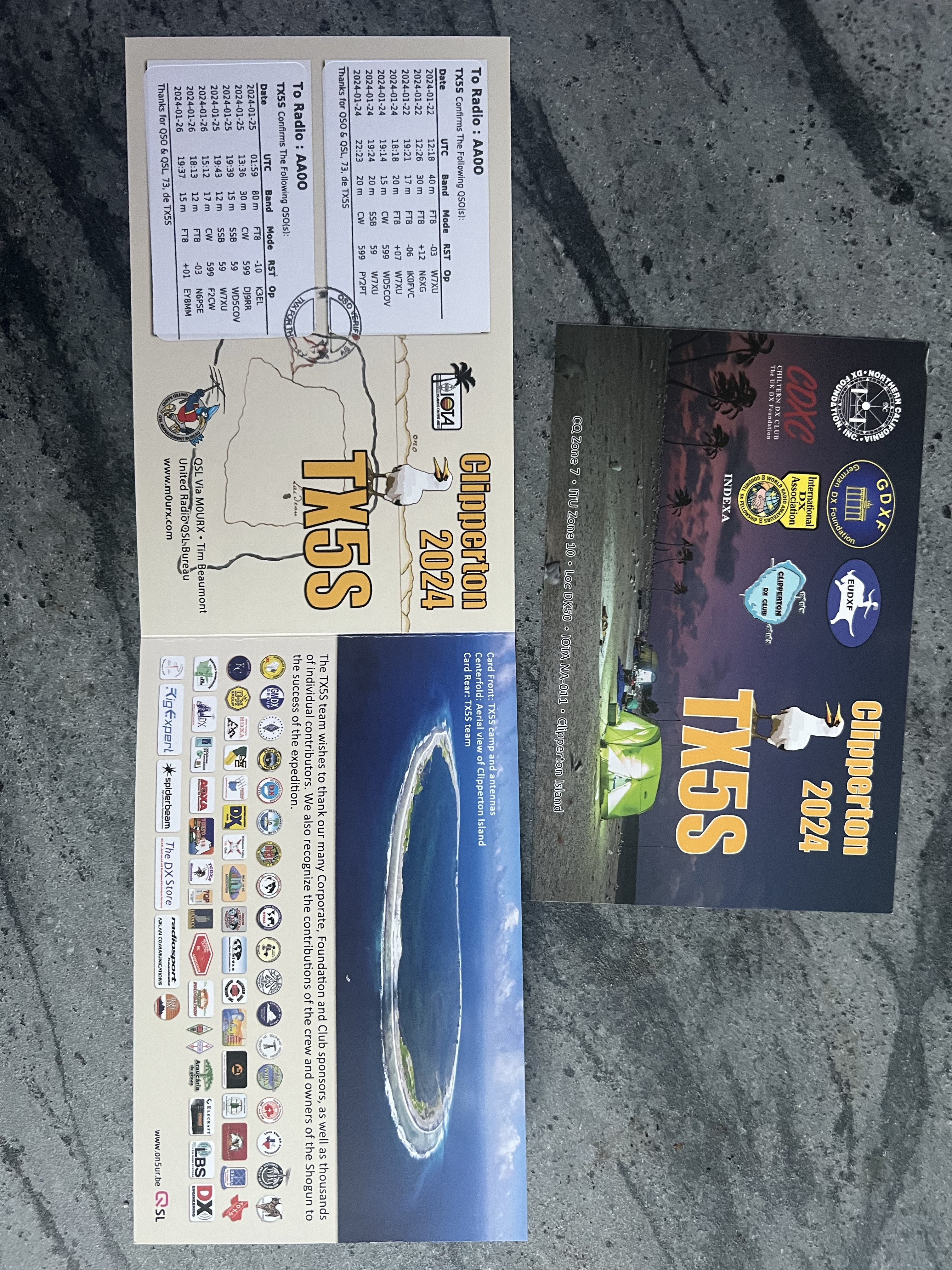 TX5S Clipperton Island DX QSL card